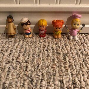 Lot of Five Small Doll Figures